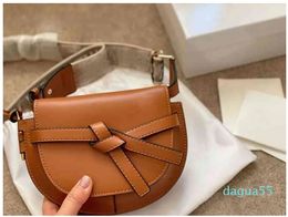 Tote Women Leather Saddle Messenger Fashion Lightweight Handbag Shoulder Brown Brand Designer Crossbody Female