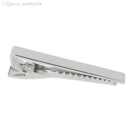 Whole-2015 New Silver plated Tie Clip Pin Clasp Bar 51 MM Silver Toned Wedding Metal Tie Clips Blanks For Men Women-C46892282