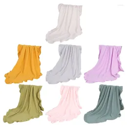 Blankets Baby Muslin Towel Cotton Wrapping Blanket Solid Color Bath High Absorbent Shower Stroller Cover