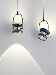 Pendant Lamps 2023 Modern Nordic LED Lamp Is Used For Aisle Bedroom Foyer Kitchen Blue Black Light No Remote Control Decoration