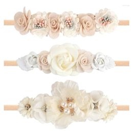 Hair Accessories F62D Little Girl Elastic Hairband Flower Headband Infant Po Props