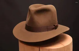 Berets B Adult Wool Bolwer Hat Fashion Headwear Woollen Felt Decoration Top