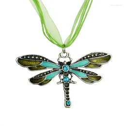 Pendant Necklaces ParagraphWomen Crystal Dragonfly Ribbon Casual Necklace For Women Ewelry 2023 Gifts