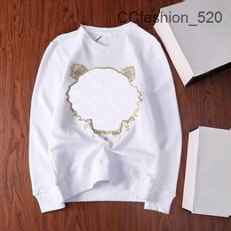 Kenzo Designer Fashion Men Women Kenzo Hoodie Tiger Head Advanced Embroidery 1:1 Round Neck Pullover Autumn Winter Loose High Street Classic Tops M28J