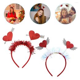 Bandanas 2Pcs Valentines Day Hair Hoop Heart Wedding Party Headband Headdress Cupid