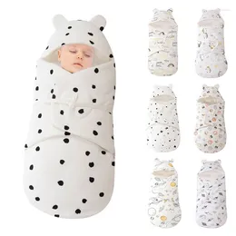 Blankets Winter Cotton Born Blanket Baby Swaddle Hooded Thickened Stroller Sleeping Bag Cocoon Soft Warm Infant Sleepsack 0-6M