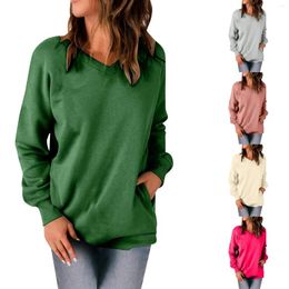 Women's Hoodies 3x Womens Workout Clothes Long Sleeve Tops Ladies' Premium Sweatshirt With Solid Color Pullover Pocket Teen Girls