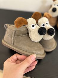 Designer Australia Lgg AUS snow boot kids children winter warm shoes Boys Girls Mini Bailey Bling Button ankle booties Baby short Boots Slip-on shoe XMAS gifts 10A
