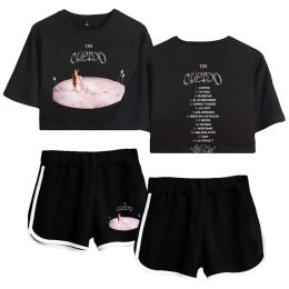 Tini Tour 2023 Tini Stoessel Merch Summer Women's Sets Crop Top Shorts Two Piece Outfits Casual Ladies Tracksuit Sportwear Suit