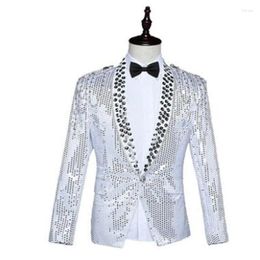 Men's Suits Royal Men Designs Masculino Homme Terno Stage Costumes For Singers Sequin Blazer Dance Clothes Jacket Star Style Dress