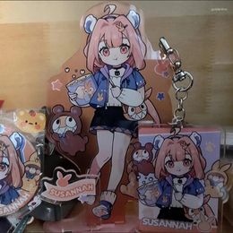 Keychains Anime Acrylic Stand Model Plate Desk Decor Standing Sign Character Game Honkai Impact 3 Elysia Cute Little Girl Homu Fans Gifts