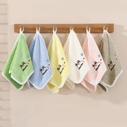 Towel Coral Fleece Hangable Thicken CartoonTowel Cute Absorbent Hand Towels Cleaning Cloth Rag Handkerchief For Home Bathroom