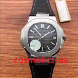 PF factory produces 5711R series Men's Cal.324 Automatic winding movement Watch 40mm leather strap sapphire glass stainless steel case Luminous waterproof