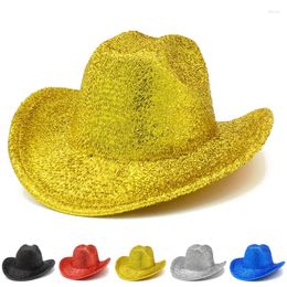 Berets Fashion Shiny Silk Fedora Hats Women Trilby Caps Fedoras Jazz Hat Cowboy Cap Felt Blower Adult Chapeau Cocked