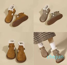 Thick Soled Snow Women's Plush Shoes Warm Winter New Frosted Boken Flat Bottomed Cotton
