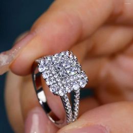 Wedding Rings 2023 Luxury Big For Bridal Women Engagement Finger Party Gift Designer Jewellery