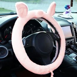 Steering Wheel Covers Cover Non-fading Case Easy To Clean Winter Adorable Car Cushion Warm