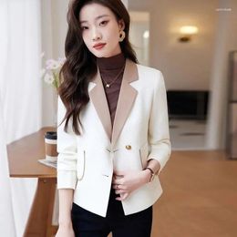 Women's Suits Spring Autumn Suit Coat Single Breasted Colored Short Jacket Lady Office Blazers Casual Female Tops Outerwear