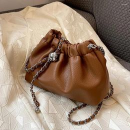 Evening Bags Fashion Cloud Shoulder For Women 2023 Small PU Leather Crossbody Bag Design Chains Female Purses And Handbags Mini