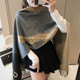 Designer Cashmere Scarf For Woman Mens Winter Casual Fashion Thick Shawl To Keep Warm Classic Black Grey Pink Long Luxurious Wool Scarf