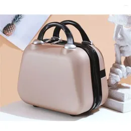 Duffel Bags Fashion ABS Waterproof Suitcase Cosmetic Case 14Inch Design Travel Can Be Set Trolley Make Up Box Storage Bag