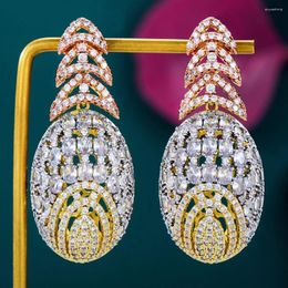 Dangle Earrings Siscathy Luxury Cubic Zircon Hollow Ball Women Big Pendant Earring Wedding Party Jewellery Valentine's Day Gifts