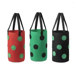 Planters Strawberry Planting Felt Upside Down Planter Artificial Flower 13-hole Non-woven Cloth Garden Tool Wedding Multi-port Bag