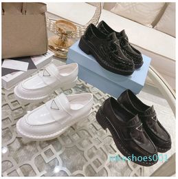 Fashion Dress women wedding party quality leather heel flat Shoe business formal loafer social chunky With Original Box
