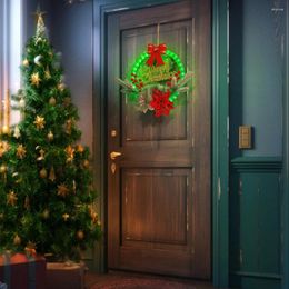 Decorative Flowers 30cm Wall Door Garland Multifunctional Christmas LED Light Hanging Artificial Festival Theme For Window Fireplace