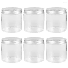 Storage Bottles 6Pcs Aluminium Lid Mason Jars Food Glass Container Yoghourt Canning Portable Lids Mini Baby Containers Travel Bottle Pot