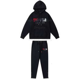 Men's Trapstar Tracksuit Hoodie Full Rainbow Towel Embroidery Decoding Y2k Hoodies Sportswear Warm Women Sportswear Suit Zipper Trousers S-xl 9yu5m