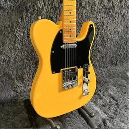 Factory Direct Yellow tlElectric Guitar Maple Fingerboard Chrome HardwareTele Version