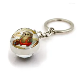 Keychains Product Hedgehog Time Gem Key Chain Pendant Metal Cute Wholesale Anime Keychain Charms Accessories