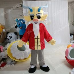 Christmas Dragon King Mascot Costumes Halloween Fancy Party Dress Cartoon Character Carnival Xmas Advertising Birthday Party Costume Outfit