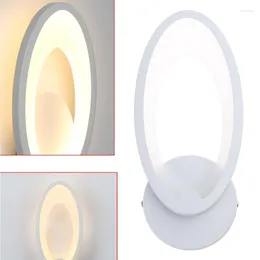 Wall Lamp LED Light Modern Acrylic Sconce 12W AC90-260V Oval Shape Indoor Bathro