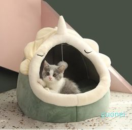 Cat House Warm Bed Soft Small Dog Mat Pet Basket Cozy Kitten