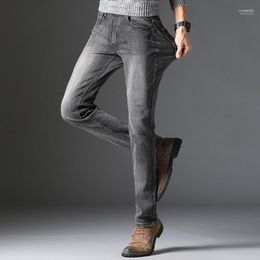 Men's Jeans Men's 2023 Spring Autumn Wear Grey Strench Korean Tight Skynny Pencil Jean