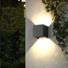 Wall Lamp Modern Indoor Decor Outdoor Waterproof Light IP65 12W COB LED Porch Lights Up Down Dual-Head Aluminum AC85-265V