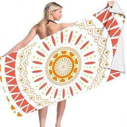 Towel Mandala Beach Outdoor Water Sports Quick Drying Swimming Surf Towels Portable Big Yoga Mat Chair Blanket 231030