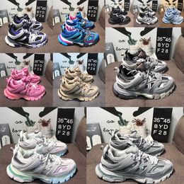 Master casual shoes track 3.0 sneakers women's men's sneakers Paris triple white black pink Grey beige orange blue platform leather nylon printed platform sneakers