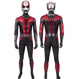 Cosplay Adult Superhero Ant Boy And The Wasp Scott Lang Cosplay Jumpsuit Halloween Masquerade Costume Hero Bodysuit With Cowl