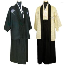 Ethnic Clothing Models National Costumes Of Traditional Japanese Samurai Men's Kimono Stage Polyester Performance Adult