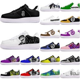 DIY shoes winter beautiful black autumn mens Leisure shoes one for men women platform casual sneakers Classic cartoon graffiti trainers Glossy sports 55196