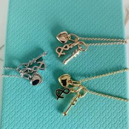 Pendant Necklaces Necklace Classic S925 Sterling Silver Cupid Arrow Love Necklace Female Minority Temperament Key Clavicle Chain Simple Pendant