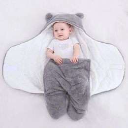 Blankets Fluffy Soft Born Baby Sleeping Bags Wrap Bedding Envelope Fleece Infant Sleepsack Bag For Children