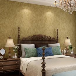 Wallpapers American Light Luxury High-end Vintage Plain Wallpaper Dark Bedroom Living Room TV Background Wall Solid Colour