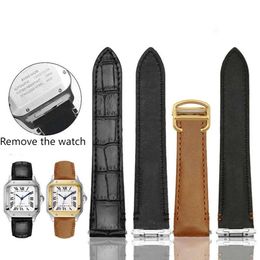 Suitable Sandoz WSSA0010 Crocodile Leather Watch with Plain Pattern Medium to Large Replacement Belt for Men and Women