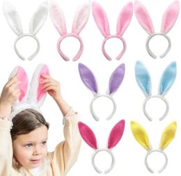 UPS Easter Party Festive Hairbands Adult Kids Cute Rabbit Ear Headband Prop Plush Dress Costume Bunny Ears Hairband Whole6009010