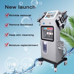 High Technology Dermabrasion Oxygen Jet Skin Moisturising Cutin Removal Face Lift Wrinkle Reduce Lymphatic Drainage RF Ultrasound Ion Microneedle 11 in 1 Device