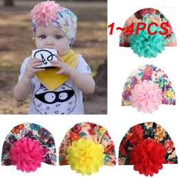 Hair Accessories 1-4PCS Colours Infant Headbands Turban Headband For Stretchy Beanie Hat Headwear Baby Drop